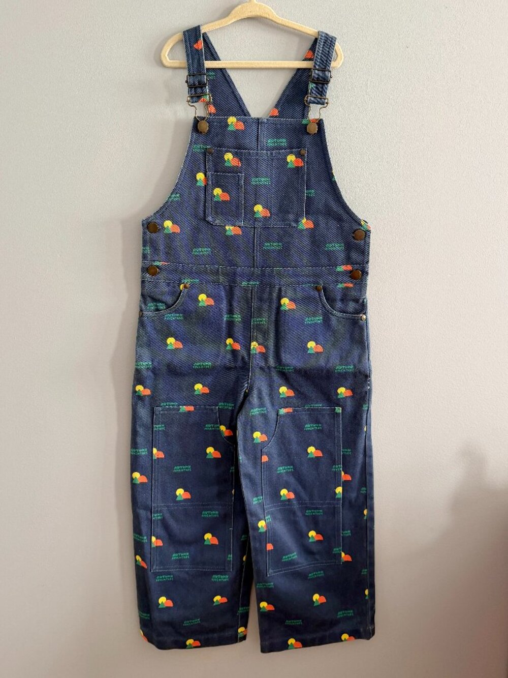 The Sunday Collective Dark Blue "Autumn Adventure" Overalls Size 6-7